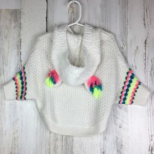 Cat & Jack | Unicorn Rainbow Poncho Knit Hoodie